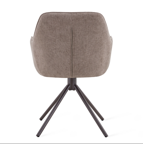 Eetkamerstoel Bo – Taupe Draaibaar (set van 2)
