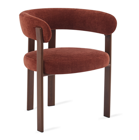 Eetkamerstoel Rose Burgundy (set van 2) Met Armleuning Livingfurn