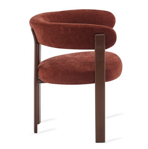 Eetkamerstoel Rose Burgundy (set van 2) Met Armleuning Livingfurn