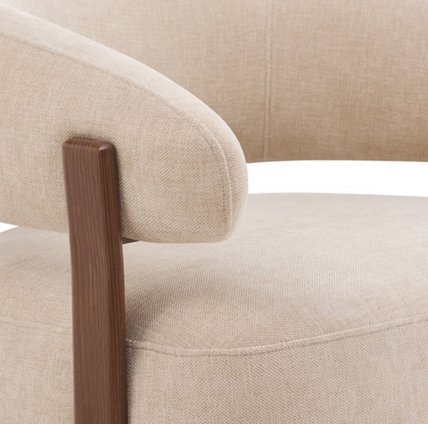 Fauteuil Rose Beige