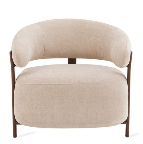 Fauteuil Rose Beige