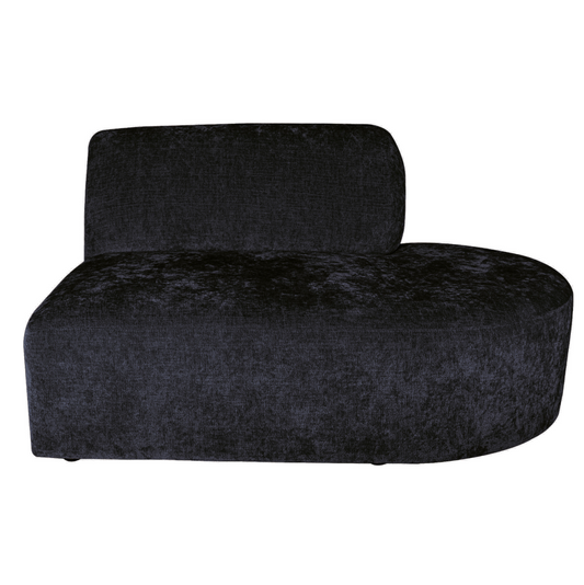Lujo sofa anthracite fiore fabric right ottoman