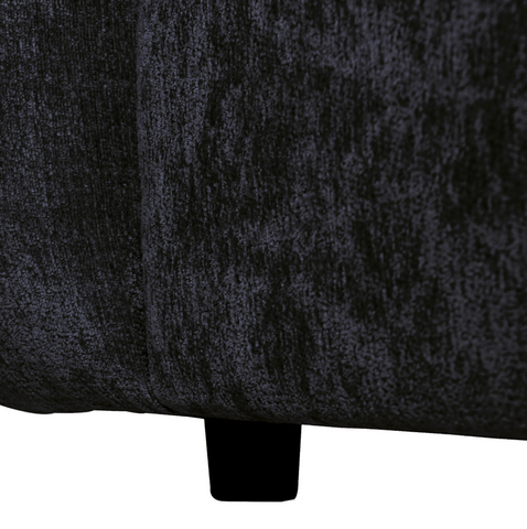 Lujo sofa anthracite fiore fabric right ottoman