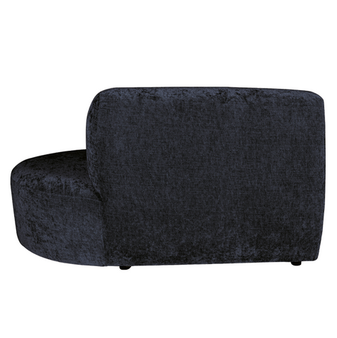 Lujo sofa anthracite fiore fabric right ottoman