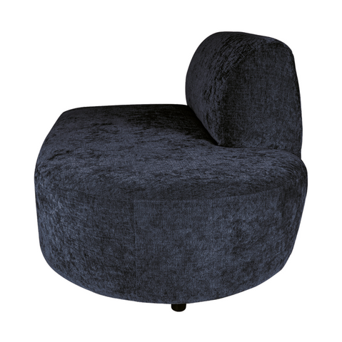 Lujo sofa anthracite fiore fabric right ottoman