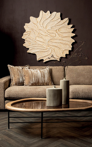 Ptmd-Ceanna Brown MDF wandpaneel golvend rond L
