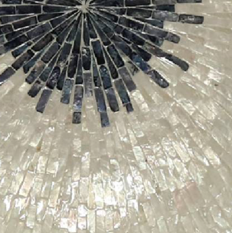 Wandpaneel Vojtech Wit Bamboe Rond 60 cm PTMD