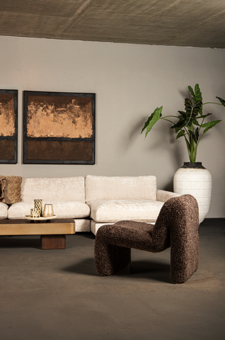 Fauteuil Oslo Teddy Coffee PTMD