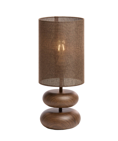 Tafellamp Danialo Bruin Hout Light & Living