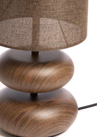 Tafellamp Danialo Bruin Hout Light & Living