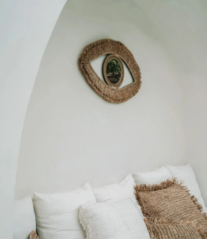Spiegel Raffia Eye Naturel 70 cm Bazar Bizar