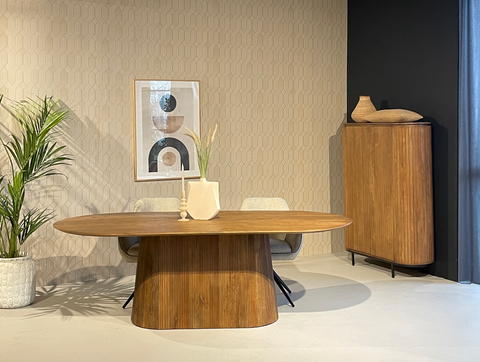 Eettafel Salvator Mangohout Ovaal 300 cm Livingfurn