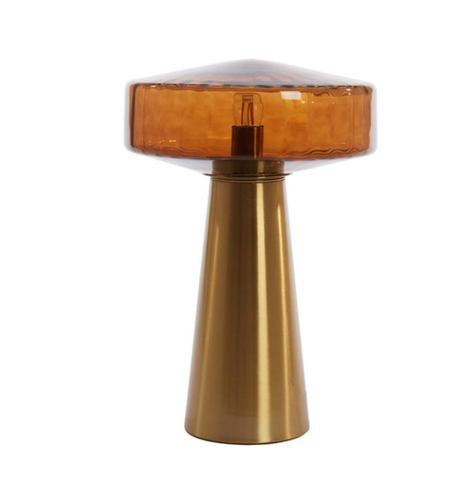 Tafellamp Pleat Bruin Goud Ø30x45 cm Light & Living