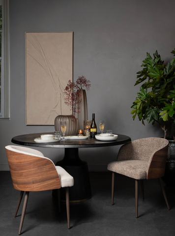 Eetkamerstoel Bosca Taupe PTMD (set van 2)