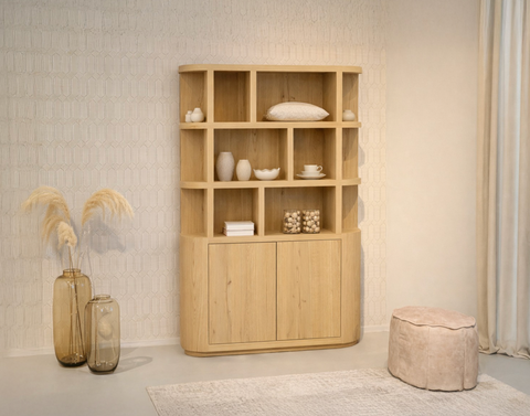 Boekenkast Novero Naturel Eiken Livingfurn