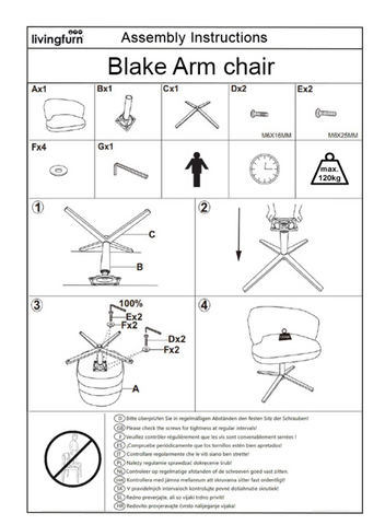 Eetkamerstoel Blake Caramel Draaibaar Livingfurn