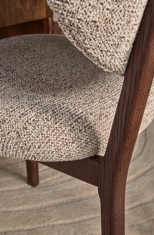 Eetkamerstoel Kingwood Beige Walnoot Lifestyle Homecollection