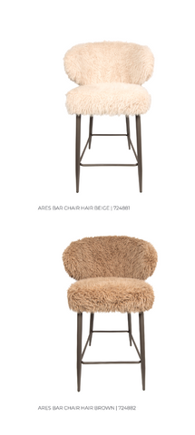 Barstoel Ares Beige Clay Poten PTMD (set van 2)