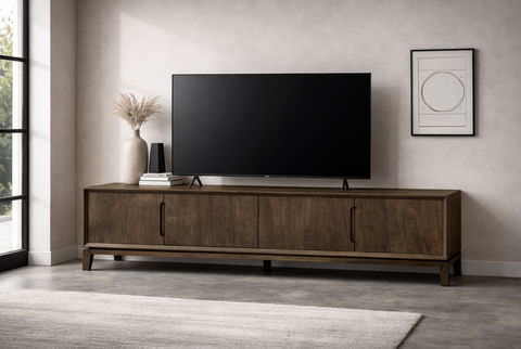 TV-meubel Cortez 210 cm Bruin Mangohout Livingfurn