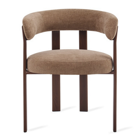 Eetkamerstoel Rose Taupe (set van 2) Met Armleuning Livingfurn