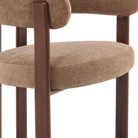 Eetkamerstoel Rose Taupe (set van 2) Met Armleuning Livingfurn