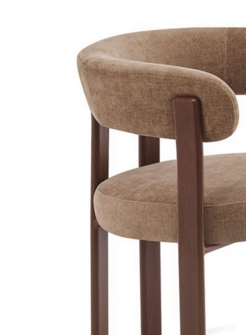Eetkamerstoel Rose Taupe (set van 2) Met Armleuning Livingfurn