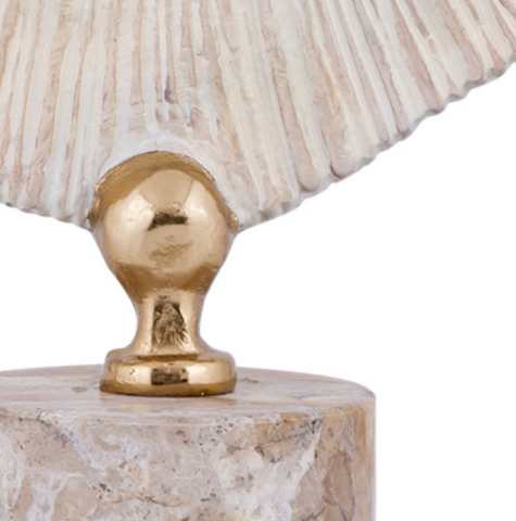Beeld Rella Beige Gegoten Aluminium Marmer Steen L PTMD