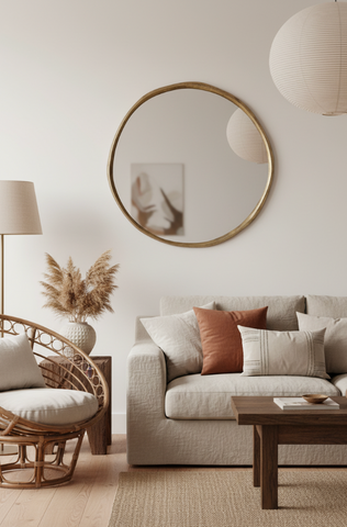 Spiegel Limera Brass Rond 115 Cm PTMD