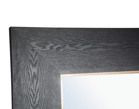 Spiegel Tiess Zwart Gouden Rand Rechthoekig 96x168 cm PTMD