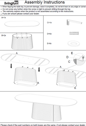 Eettafel Salvator Ovaal 300 cm Livingfurnn