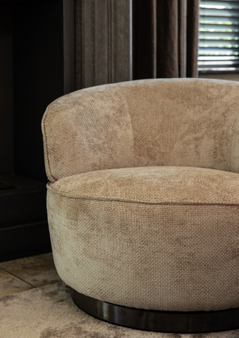 Filou fauteuil beige met 2 Ebe bijzettafels cadeau – PTMD
