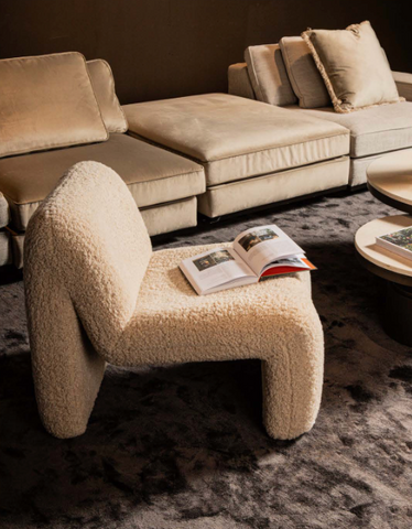 Fauteuil Oslo Teddy Beige PTMD