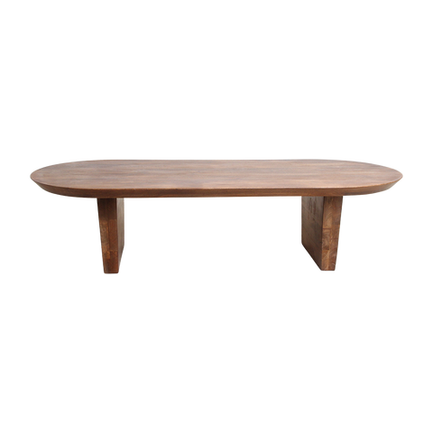 Salontafel Bullnose Bruin Mangohout 140 cm Raw Materials