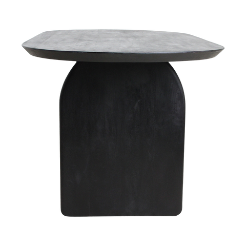 Eettafel Bullnose Mangohout Zwart Mix 180 cm Raw Materials