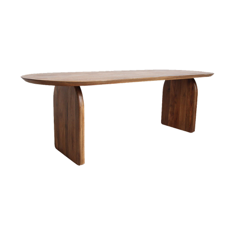 Eettafel Bullnose Mangohout Bruin 200 cm Raw Materials