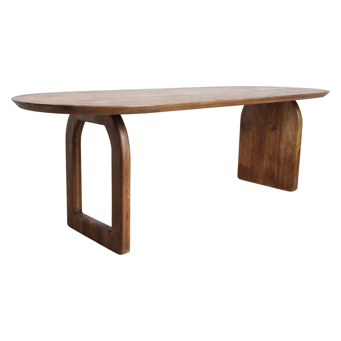 Eettafel Bullnose Bruin 240 cm Mixonderstel Raw Material