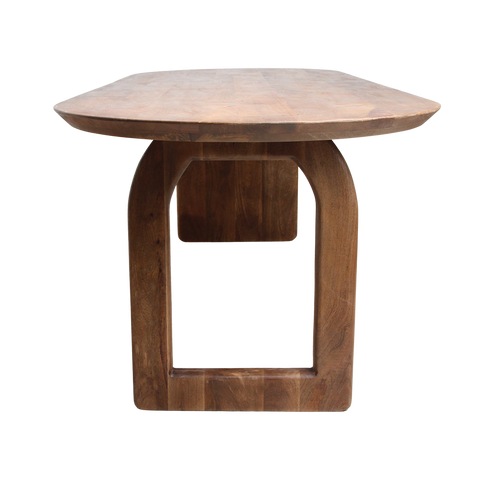 Eettafel Bullnose Bruin 240 cm Mixonderstel Raw Material