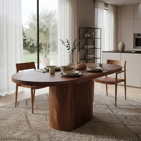 Eettafel Bullnose Oblong Ovaal 180 cm Raw Material