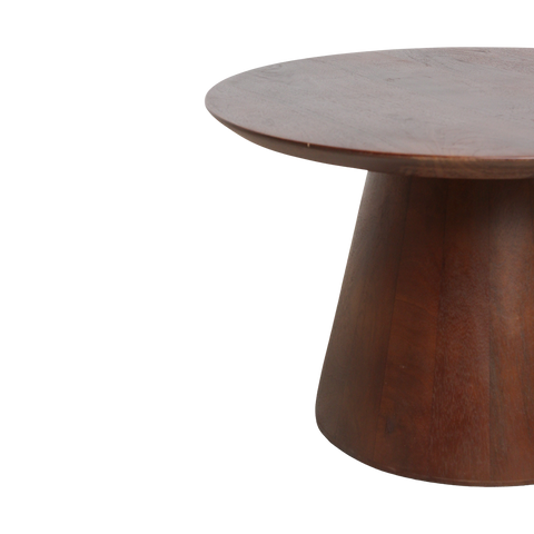 Bijzettafel Bullnose Cone Mangohout Ø 55 cm Raw Materials
