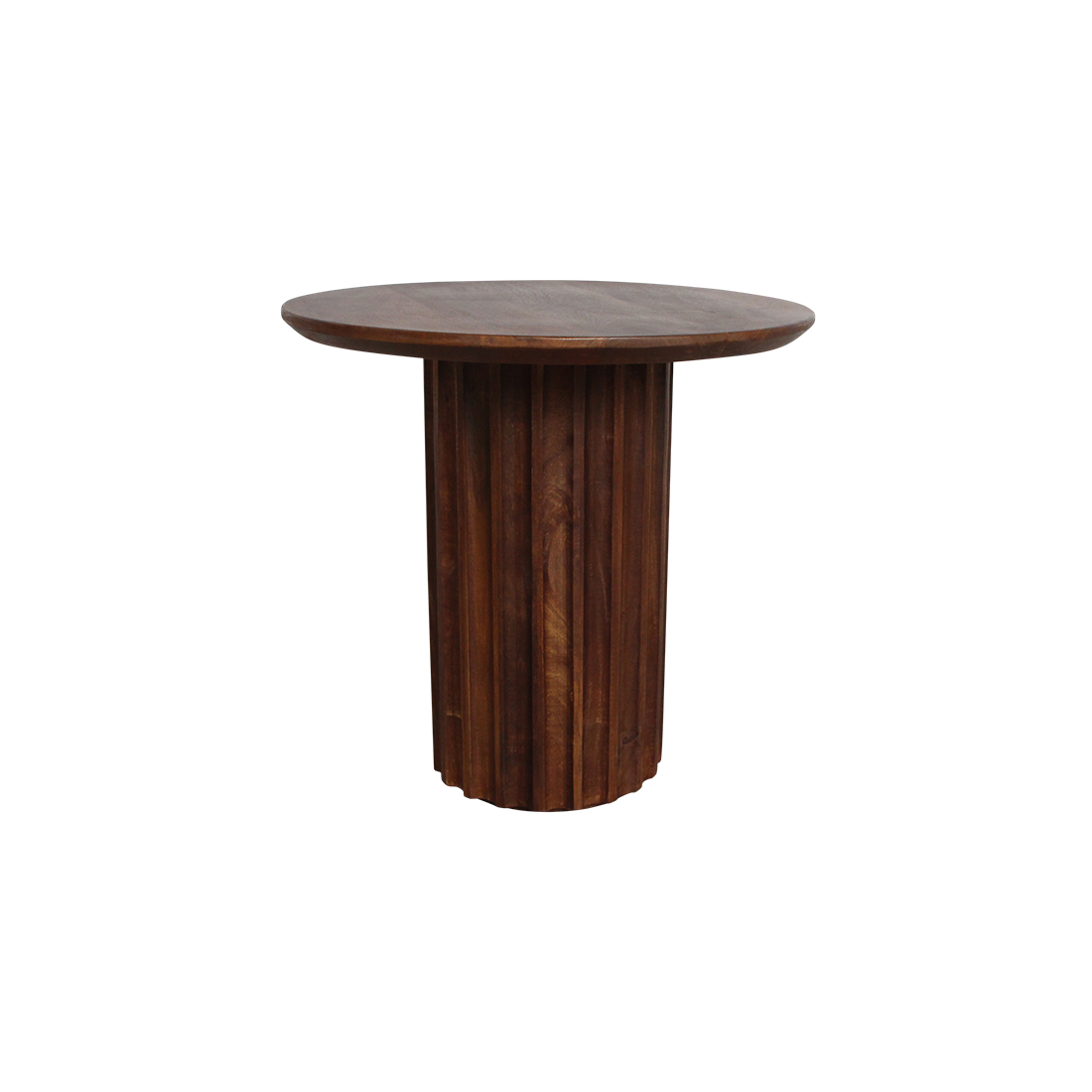 Bijzettafel Bullnose Mangohout Bruin Ø 50 cm Raw Materials