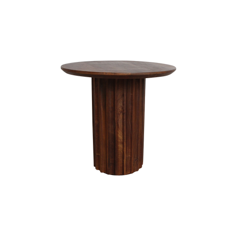 Bijzettafel Bullnose Mangohout Bruin Ø 50 cm Raw Materials