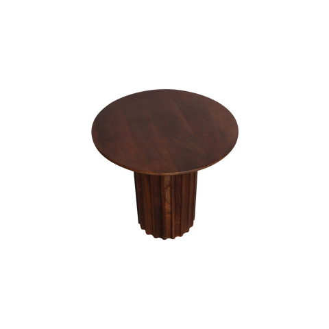 Bijzettafel Bullnose Mangohout Bruin Ø 50 cm Raw Materials