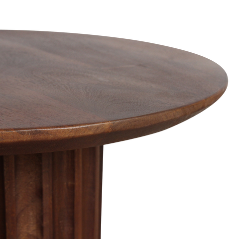 Bijzettafel Bullnose Mangohout Bruin Ø 50 cm Raw Materials