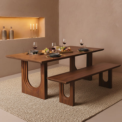 Eettafel Chamfered Bullnose Mangohout 240 cm Raw Materials