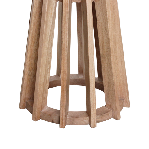 Bijzettafel Sarawak Marmer Wit Mangohout 40 cm Raw Materials Amsterdam