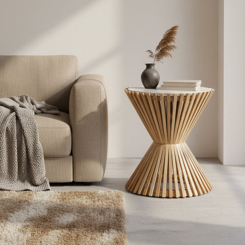 Bijzettafel Infinity Zandloper Marmer Raw Material