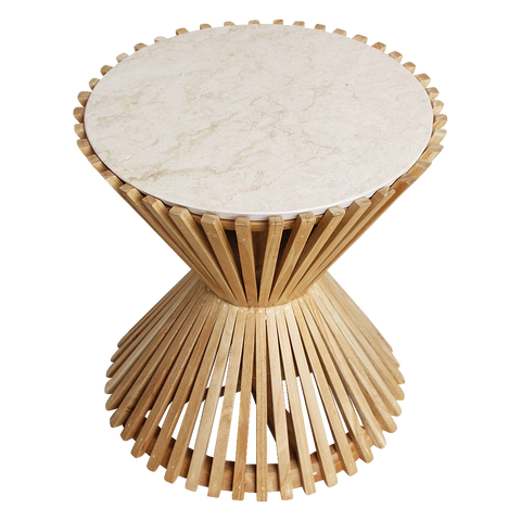 Bijzettafel Infinity Zandloper Marmer Raw Material