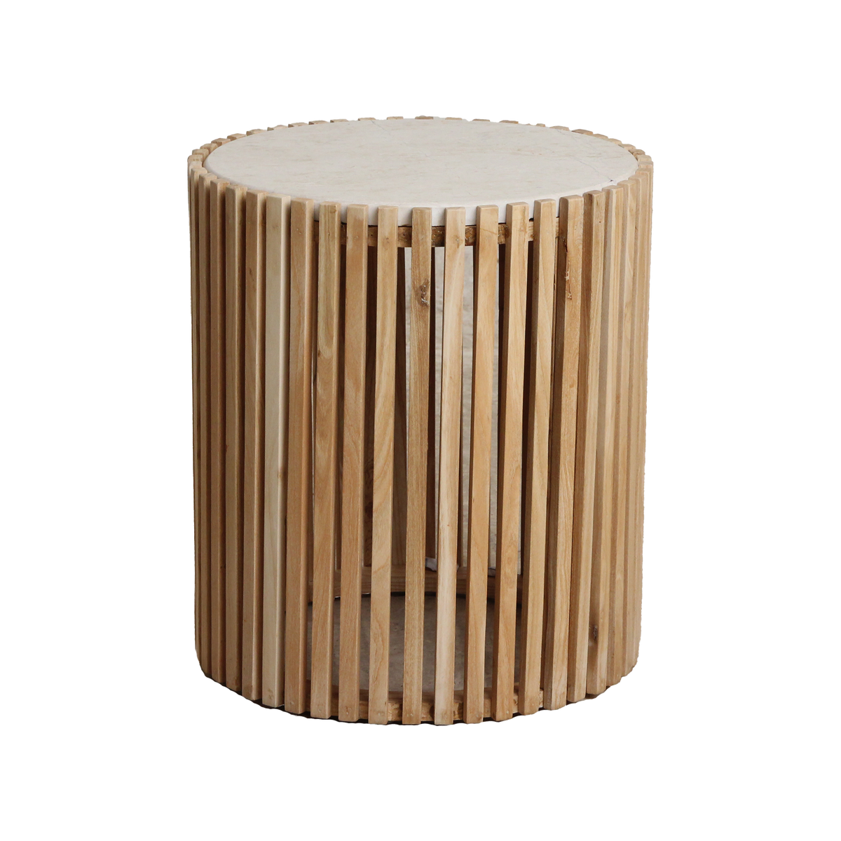 Bijzettafel Infinity Rond Marmer Wit Raw Material