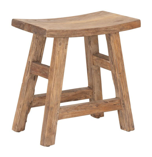 Banco Shanghai, 50x50x28 cm, madera de teca reciclada