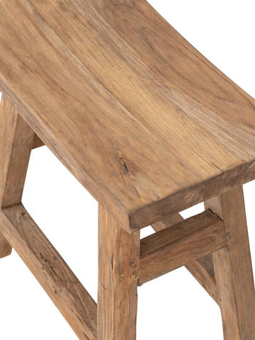 Banco Shanghai, 50x50x28 cm, madera de teca reciclada